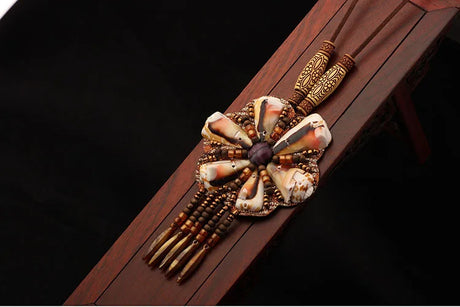 Handmade Beaded Leather Boho Necklaces