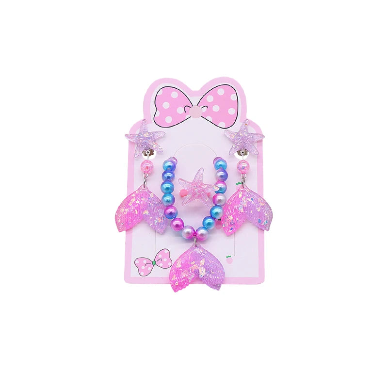 Little Girl Mermaid Ariel Princess Dress Halloween Cosplay Children's Birthday Party Costume
