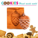 Easter Christmas Wooden Cookie Mould Gingerbread Embossing Stamp Baking Tools