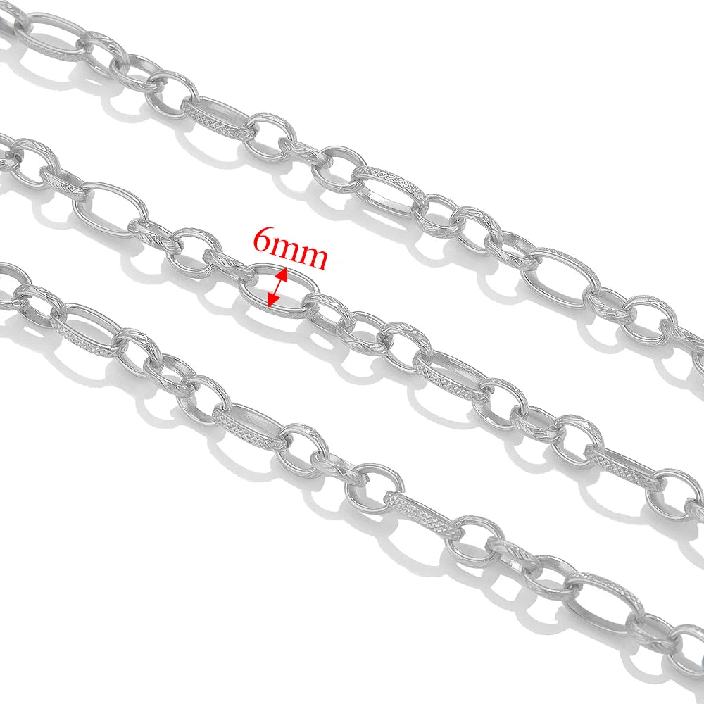 1meter PVD Gold Plated Stainless Steel Thick Large Heavy Chains Necklace Bracelet DIY Jewellery Making Finding