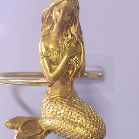 2Pcs/Set Golden Mermaid Curtain Tieback Hooks