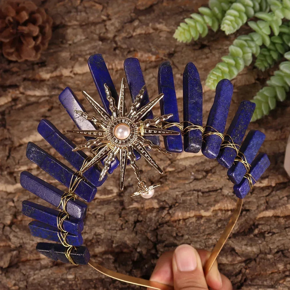 The Sun Goddess Raw Crystal Crown