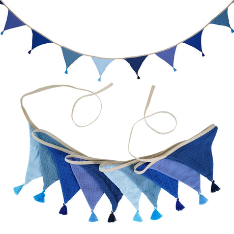 Children's Bunting 10 Triangle Flags with Tassles Party Decor Carnival Banner Garland 2.6M/8.5FT