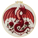 Red Dragon DIY Embroidery Kit for Beginners