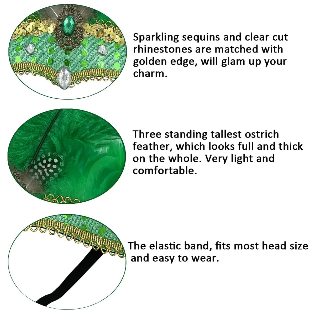 Carnival Feather Headband Mardi Gras Costume