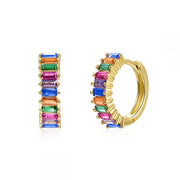 Colourful Zircon Gold Stud Earrings Mix'n'Match
