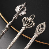 6pcs Vintage Spoons Fork Royal Style Gold Carved Coffee Tea Spoon Dessert Fork Cutlery Set