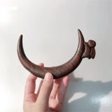 Wooden Hair Sticks Moon Shaped Cute Rabbit Designs Handmade Hair Accessory