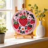 Strawberry Patch DIY Embroidery Kit for Beginners