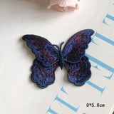 3Pcs Butterfly Embroidered Patches Appliqué Sewing DIY Crafts