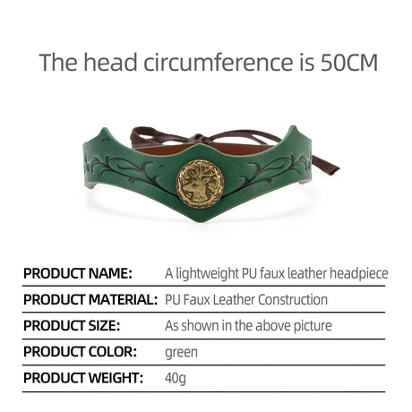 Embellished Medieval Forestcore Faecore Headpieces and Accessories Maple Leaf Deer