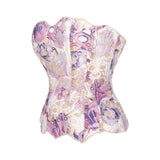 Vintage Mermaid Corset Top Double Lace Layered Boned Bustiers