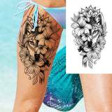 Large Peony Temporary Tattoos