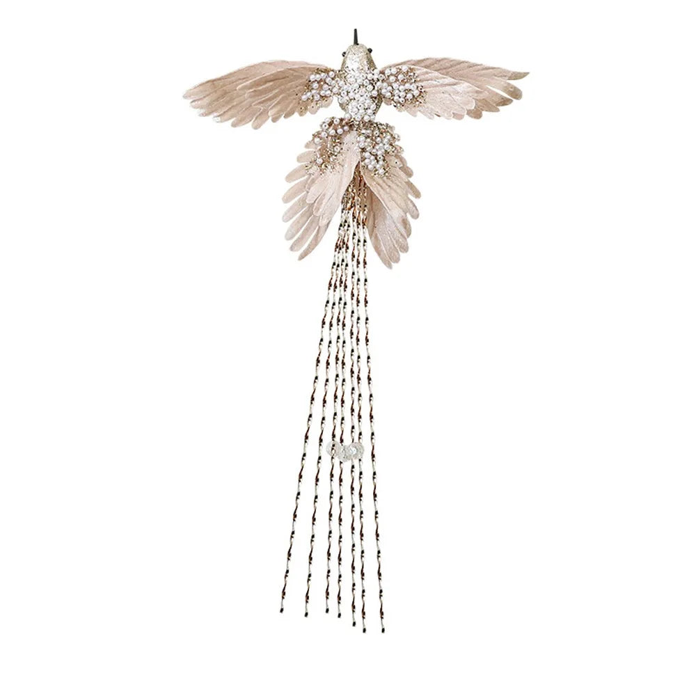 39cm Hummingbird Decoration Glitter Christmas Bird Handmade Xmas Ornaments