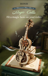 Magic Cello Music Box DIY Wooden Model Kit