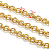 1meter PVD Gold Plated Stainless Steel Thick Large Heavy Chains Necklace Bracelet DIY Jewellery Making Finding