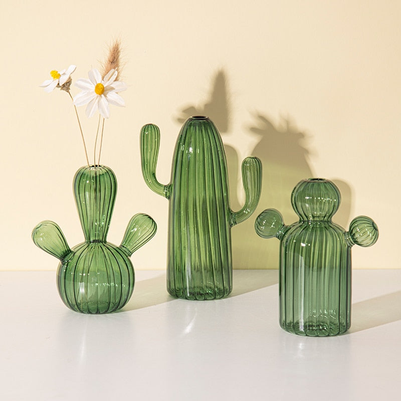 Cactus Glass Vase Hydroponics Plant Vase