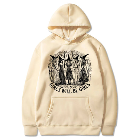 Girls Will Be Girls Witch Sweatshirt Feminist Jumper Pullover