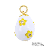 Enamel Easter Egg Pendants 18K Gold Plated Charms For DIY Earrings Necklaces Jewellery Making