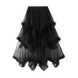 Handkerchief Layers Tulle Midi Skirt Ten Colours