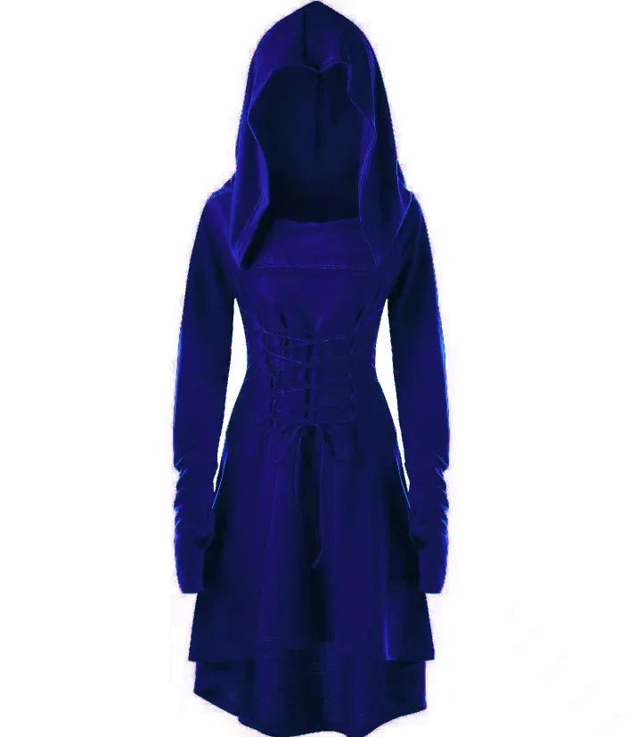 Archer's Goblincore Hooded  Lace Up Tunic Dress