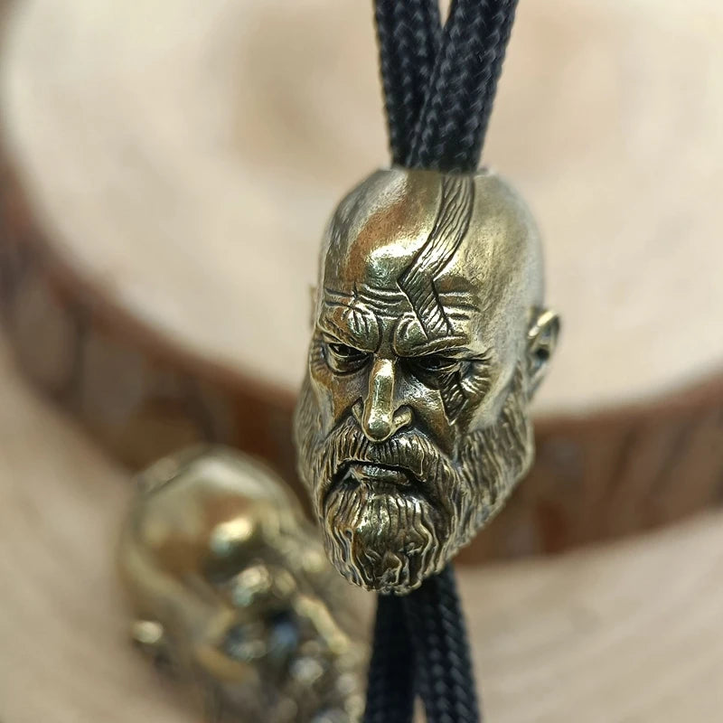 Spartan Warrior Brass Paracord Lanyard Bead Charms Dreadlock Beard Bead