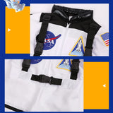 Kids Astronaut Costume Space Suit Halloween Cosplay Space Explorer Performance Book Week Costumes Children's Jumpsuit Spaceman Boys Girls