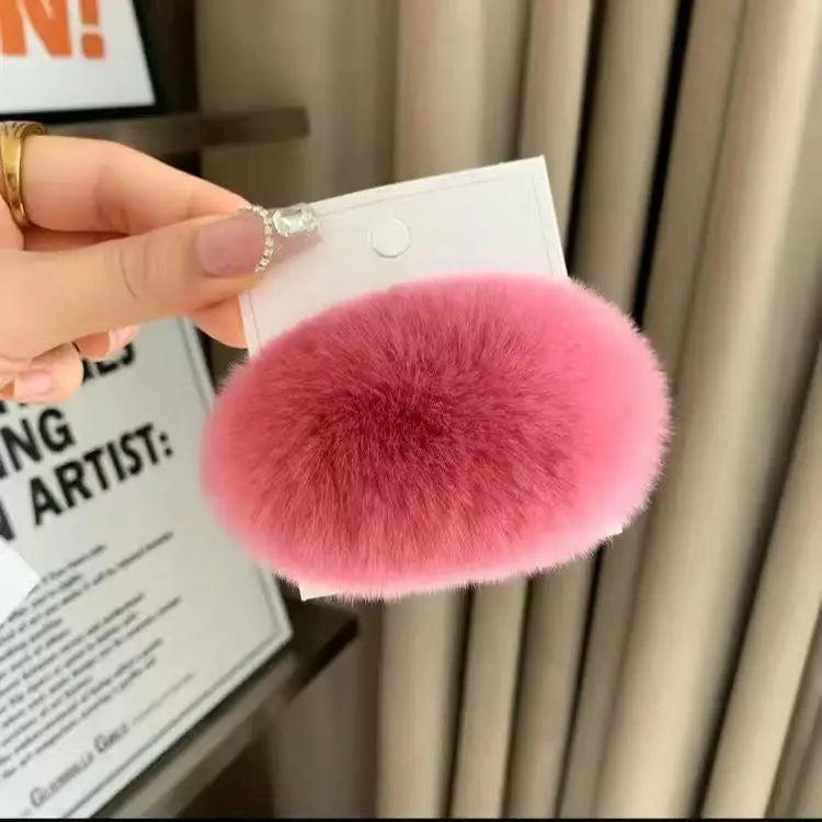 Fluffy Colourful Hair Clips Dopamine Hair Accessories
