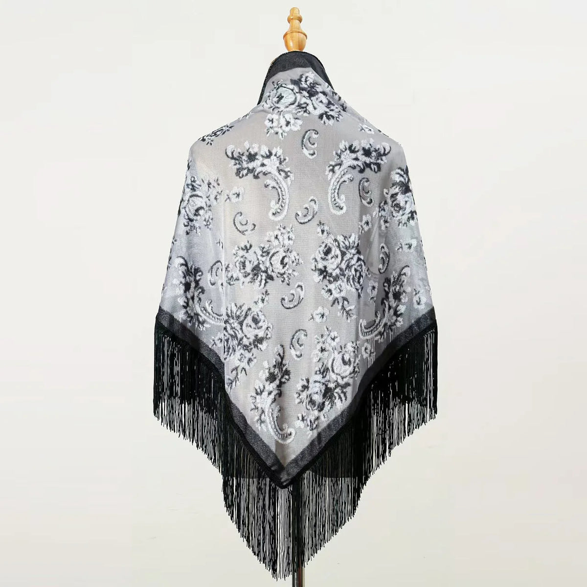 140X70 Cm Velvet Shawl Tassel Scarf Pashmina Stole
