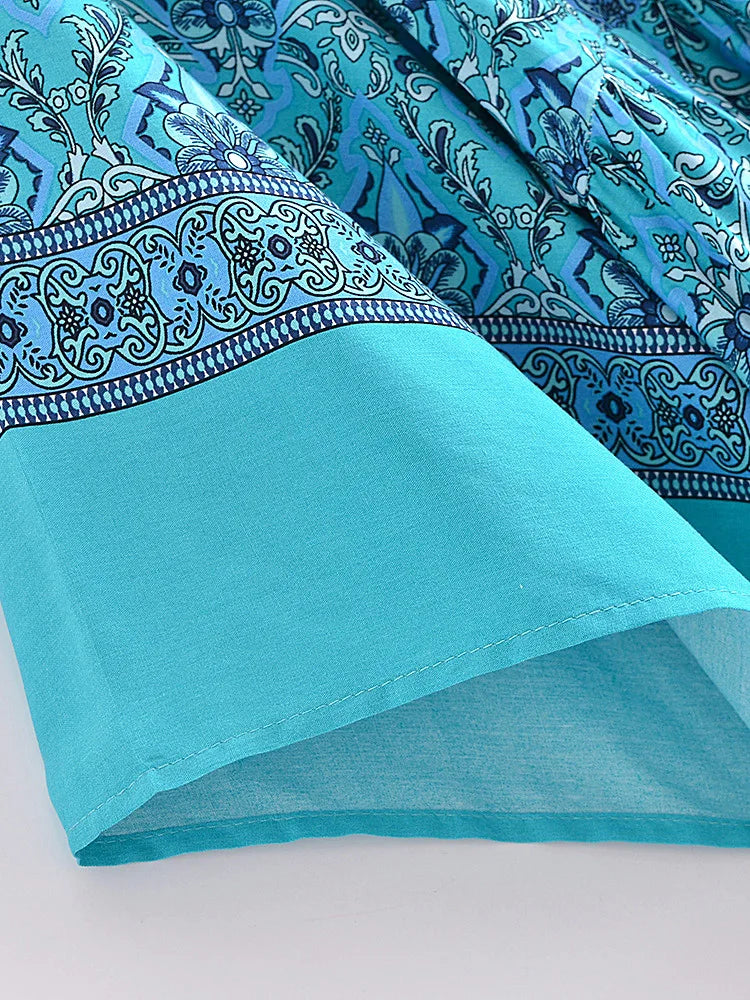 Mahleah's Boho Cotton Mini Dress Long Top