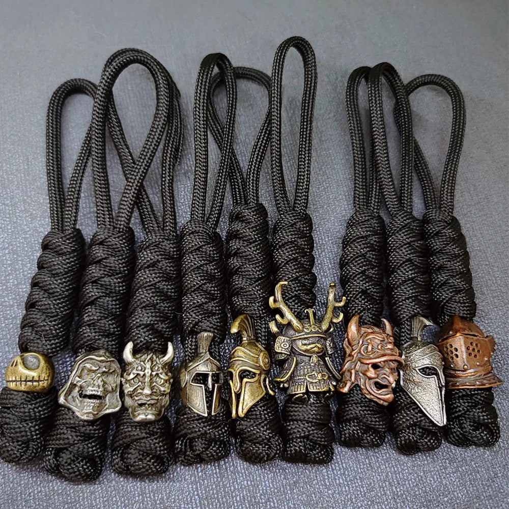 Warriror Helmets Paracord Beads Lanyard Dreadlock Beard Bead