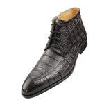 Gator Boots Pointed Toe Mens Genuine Leather Shoes White Purple Green