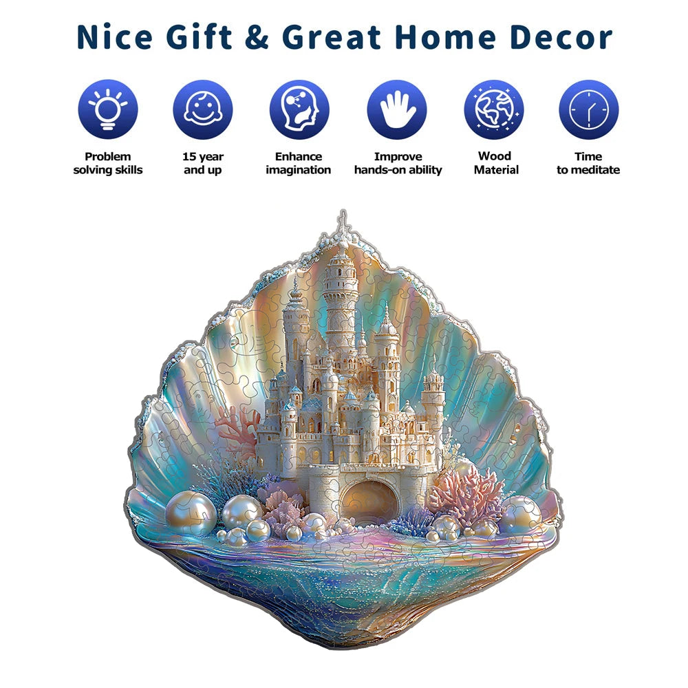 Shell Castle Unique Shape Wooden Jigsaw Puzzles