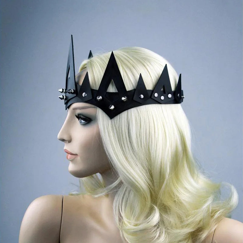 PU Leather Gothic Punk Crowns
