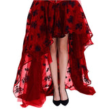 Gothic Tulle Skirt Steampunk Floral Lace