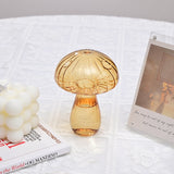 Mushroom Glass Vase Plant Hydroponic Terrarium Vase