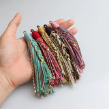 11cm Hand Twisted Cotton Thread Tibetan Style Tassel DIY Bookmark Crafts Jewellery Making Accessories Pendant DIY Car Decoration