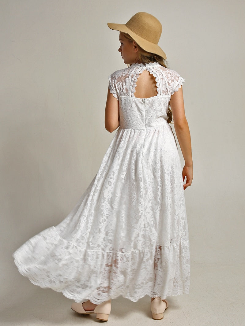 Girls Lace Bohemian Long Photoshoot Dresses