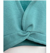 Plush Girls Ballet Wrap Tops Long Sleeve Dance Warm Up Sweater