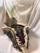 Pirate Hats Vintage Skull Feather Triangle Hats Halloween CosPlay Pirate Top Hat