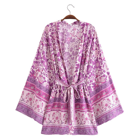 Boho Cover Ups Short Kimono