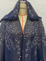 Sparkly Thin Hooded Cloak Cape Dress Stage Performer Cover Up