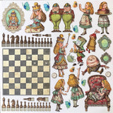 Vintage Alice In Wonderland Theme Scrapbooking Stickers