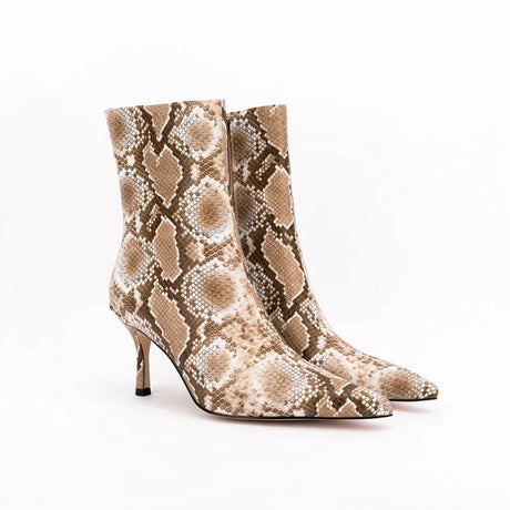 Sssseriously Ssssasssy Sssshort Boots Black Red Snake Ankle Boots