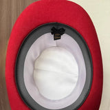 100% Wool Flat Top Hats Solid Colours Wide Ribbon Magician Performance Hat