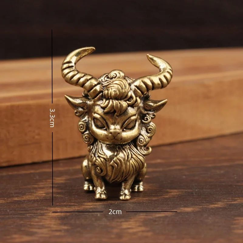 Copper Warcraft Demonic Sheep Figurine Tea Pet