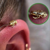 1PCS Titanium Tiny Frog Helix Earring Lobe Cartilage Stud Labret Lip Piercing Jewellery
