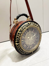 Steampunk Station Clock Handbags Shoulder Bags
