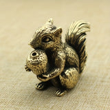 Squirrel Ornament Solid Copper Figurines Brass Tea Pet Incense Holder