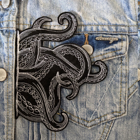 Kraken Octopus Legs Embroidery Patch Iron On DIY Crafts